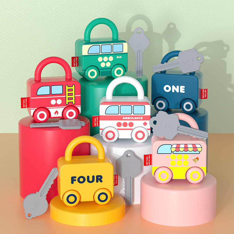 Kids Education Number - Serrure d'apprentissage pour bébé avec clé,